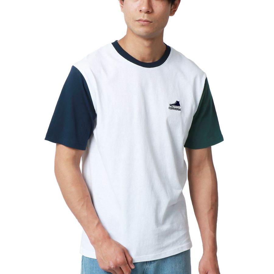 CONVERSE コンバース ワンポイント シューズ 刺繍 Tシャツ(0112281094)