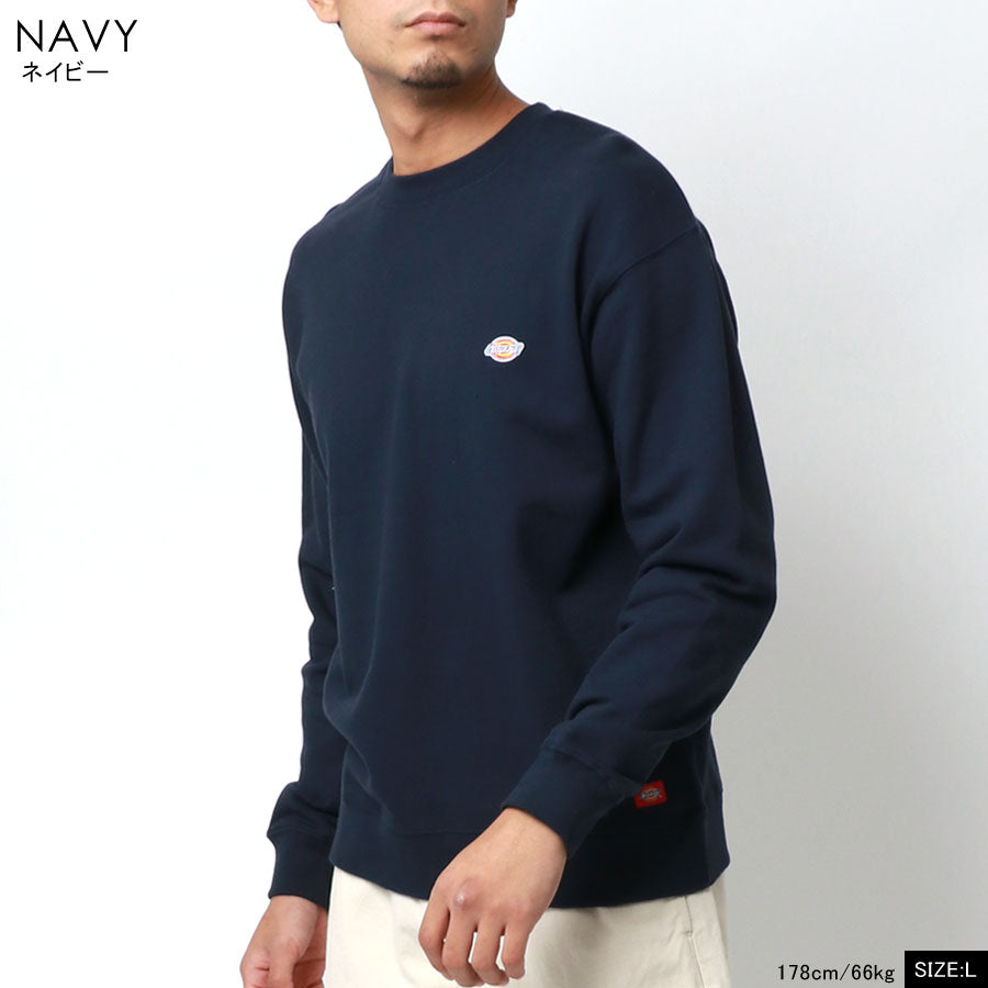 Dickies ディッキーズ 裏毛 ワンポイント 刺繍 ワッペン スエットトレーナー(0121590016)