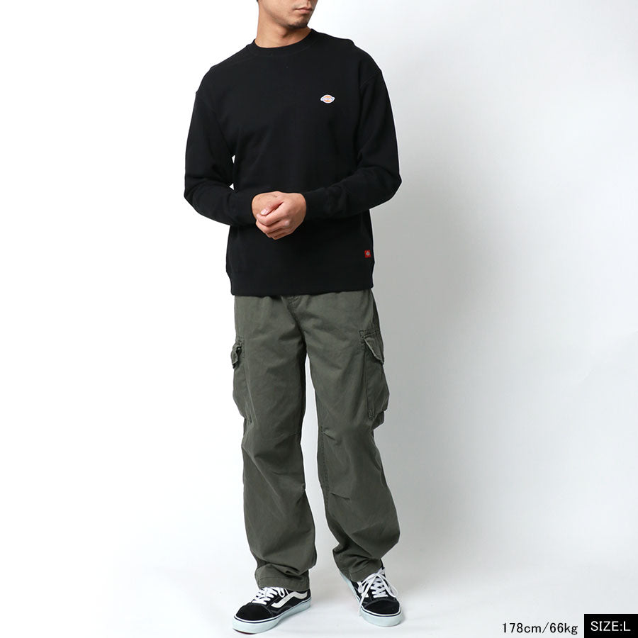 Dickies ディッキーズ 裏毛 ワンポイント 刺繍 ワッペン スエットトレーナー(0121590016)