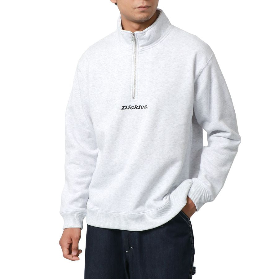 Dickies ディッキーズ スウェット トレーナー ハーフジップ 裏起毛 ロゴ 刺繍(0122280233)