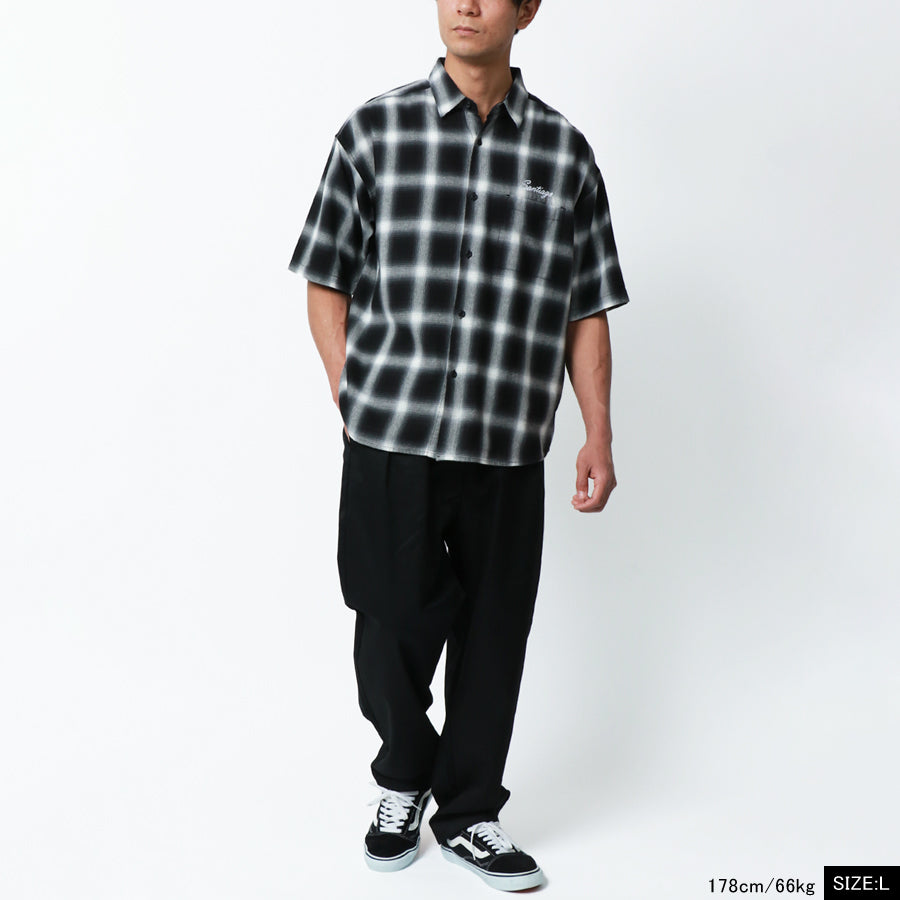 MRU チェックシャツ メンズ 半袖(2142680103)