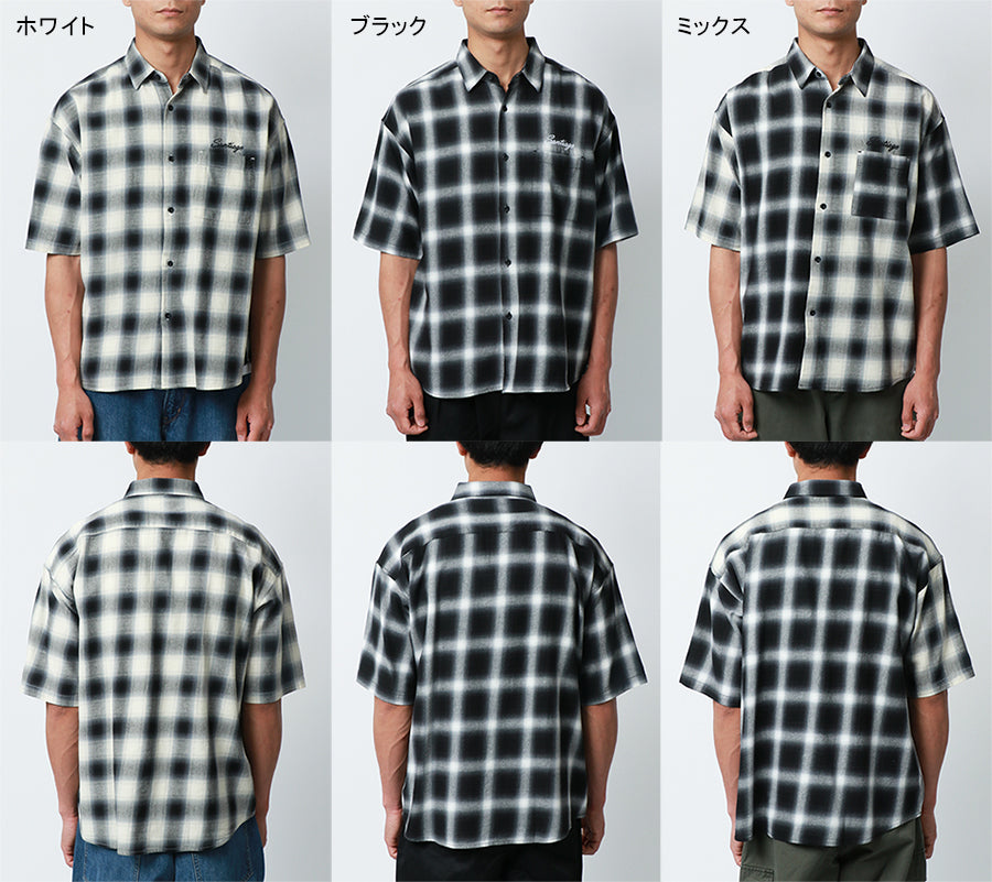 MRU チェックシャツ メンズ 半袖(2142680103)