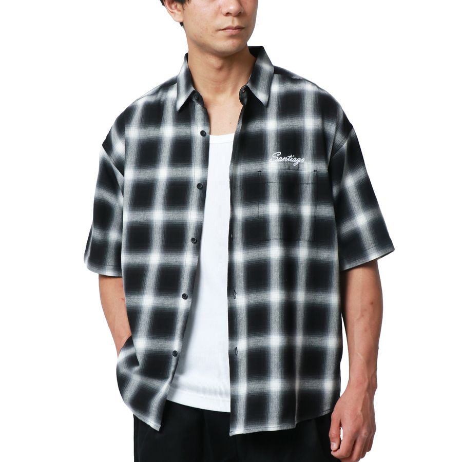 MRU チェックシャツ メンズ 半袖(2142680103)