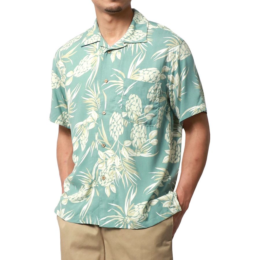 marukawa アロハシャツ 半袖 総柄 レーヨン オープンカラーシャツ ALOHA ハワイ ハワイアン(2152820087)