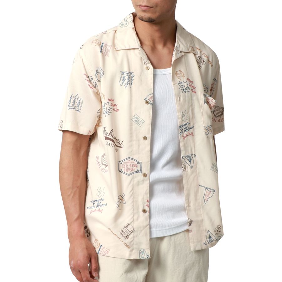 marukawa アロハシャツ 半袖 総柄 レーヨン オープンカラーシャツ ALOHA ハワイ ハワイアン(2152820087)