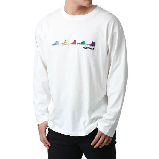 【大きいサイズ】CONVERSE コンバース Tシャツ 大きいサイズ  ロゴ 刺繍 長袖(6812280889)
