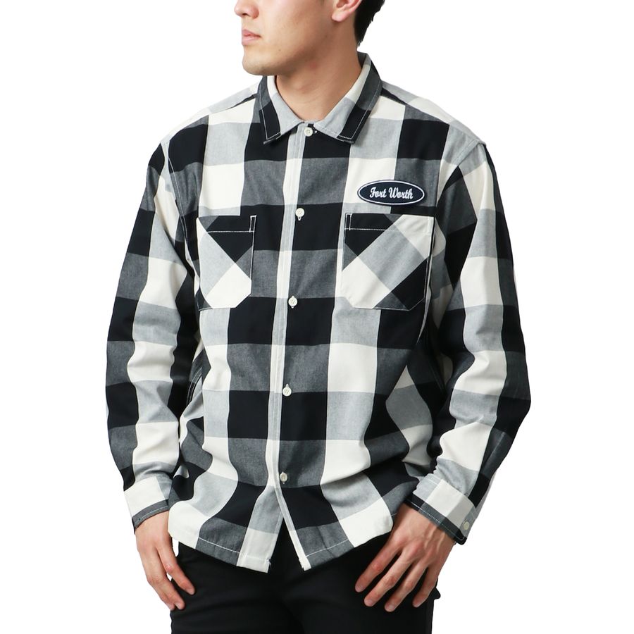 【大きいサイズ】Dickies ディッキーズ 大きいサイズ ワッペン 付き ワークシャツ チェックシャツ(6842280599)
