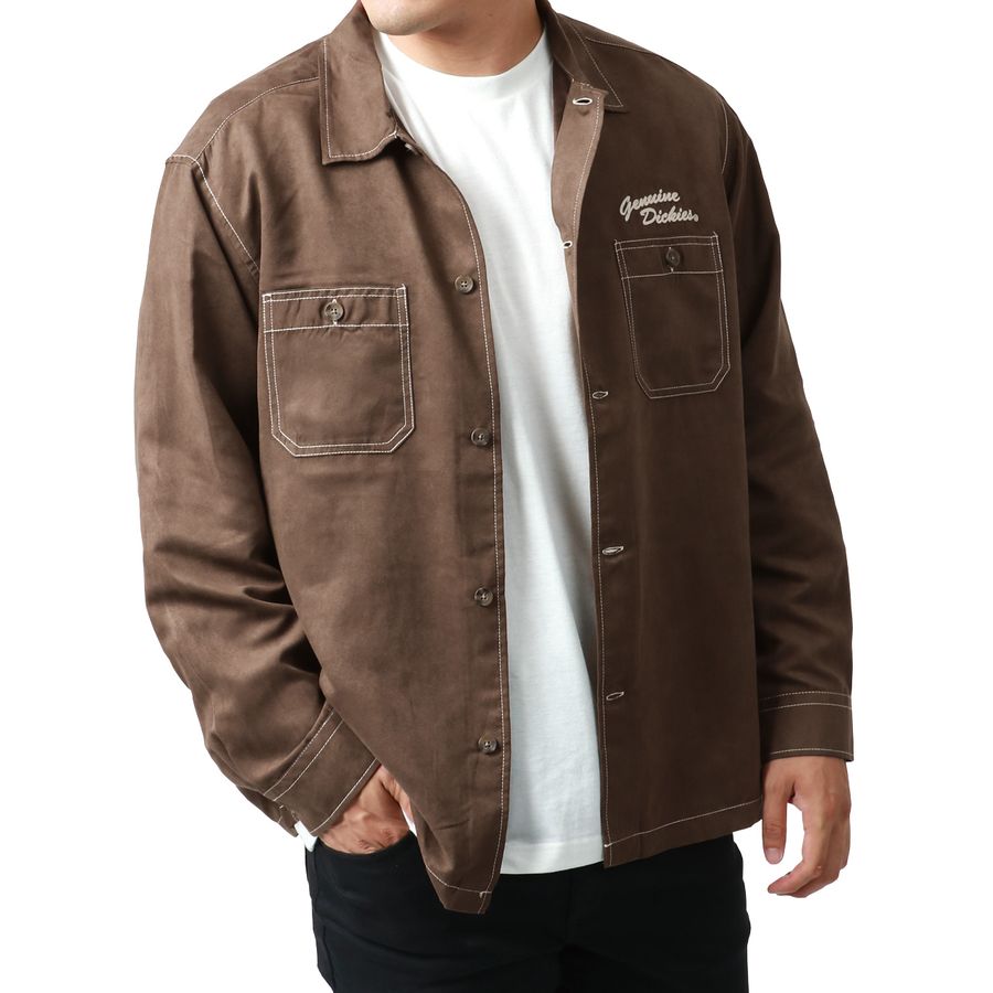【大きいサイズ】GENUINE Dickies ジェニュインディッキーズ 大きいサイズ キングサイズ ワークシャツ スエード 長袖(6842280609)