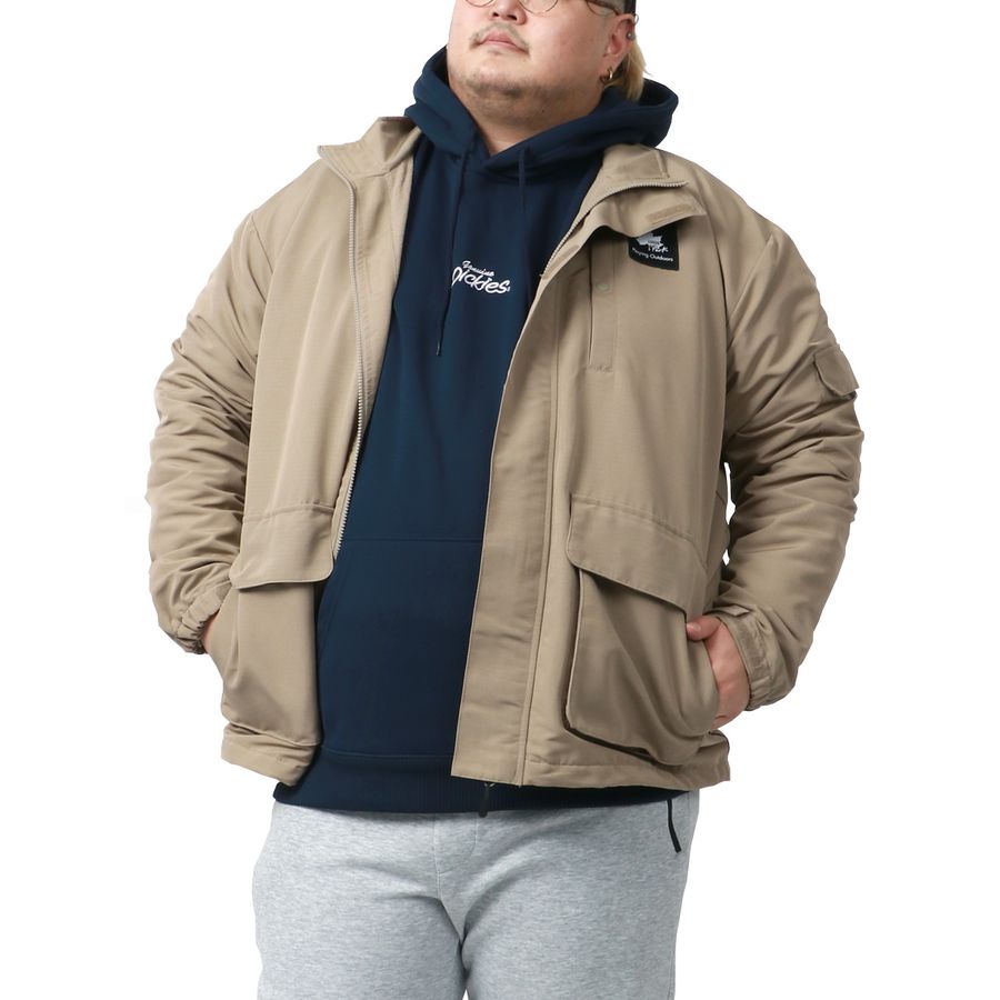 【大きいサイズ】LOGOS park ロゴスパーク スタンドジャケット 大きいサイズ キングサイズ 裏フリース 撥水加工 トラックジャケット ハイネック(6852280655)