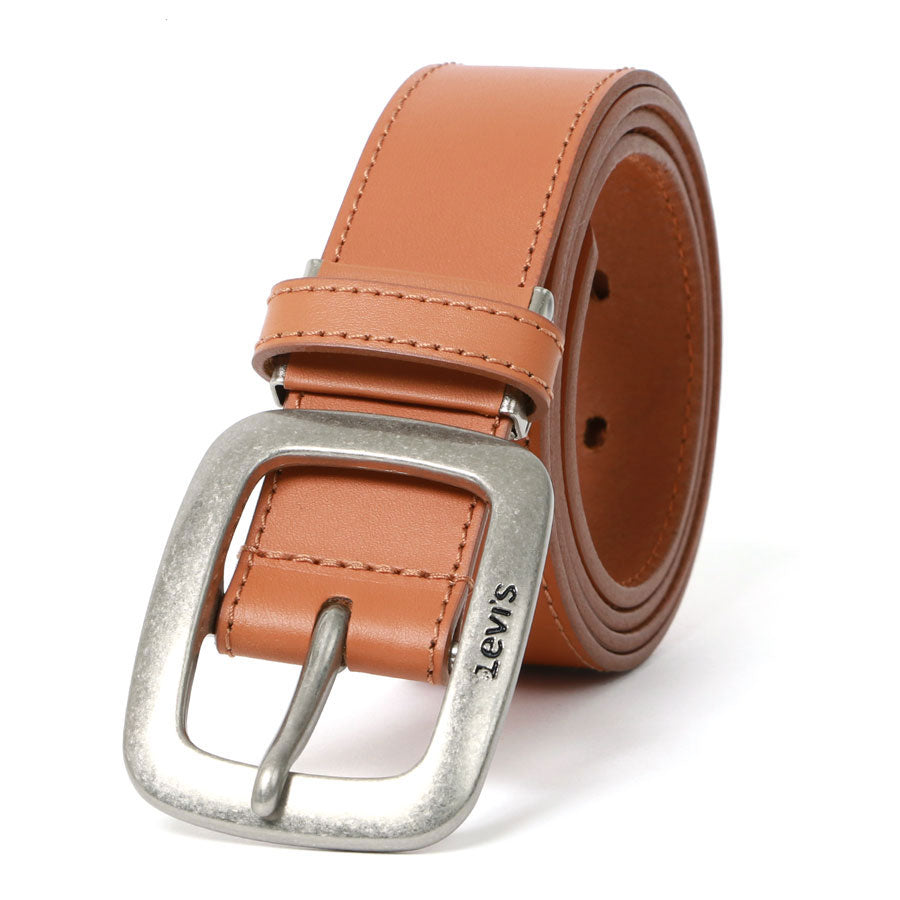 Levi's リーバイス ベルト 本革 レザー 床革 レザーベルト 牛革ベルト 革ベルト ロゴ(7718990015)