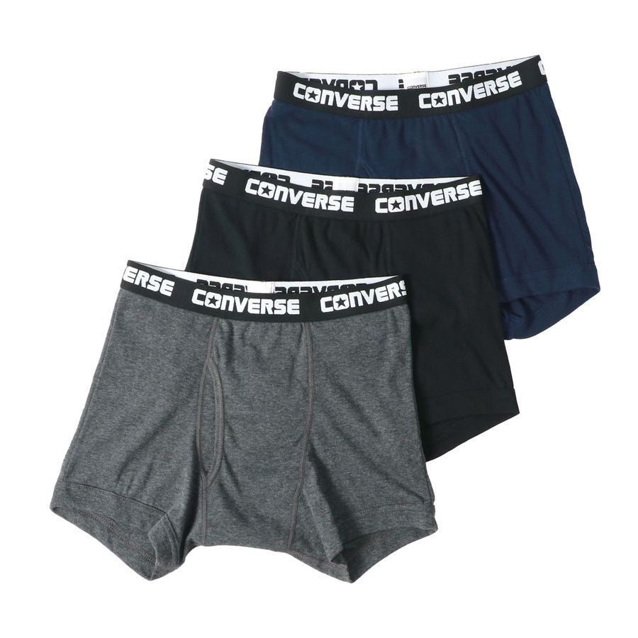 【大きいサイズ】CONVERSE コンバース ボクサーパンツ 大きいサイズ キングサイズ 3枚セット 前開き 抗菌防臭 下着 パンツ インナー アンダーウエア(6871690010)