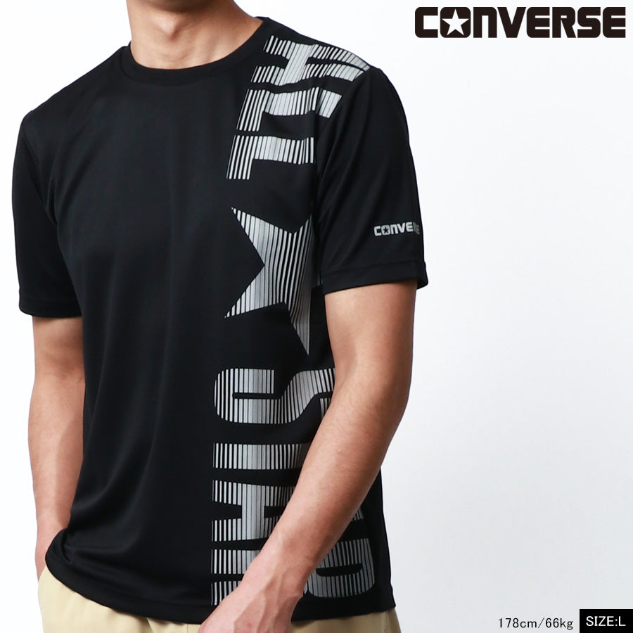 CONVERSE コンバース Ｔシャツ メンズ 夏 接触冷感 吸汗速乾 ＵＶカット 半袖 ティーシャツ 速乾 ドライ（0112281173）