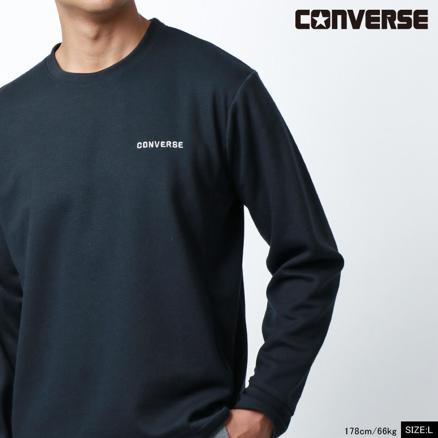 CONVERSE コンバース Tシャツ 長袖 メンズ ブランド おしゃれ スポーツ 大きいサイズ トップス インナー お洒落 速乾 ロゴプリント 吸水速乾 UVカット 接触冷感 ロンティー ロンT ロング ティーシャツ ドライ（0112281208）