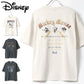 Disney ディズニー Tシャツ 半袖 メンズ レディース ユニセックス キャラクター 綿100％ 春夏 大きいサイズ ヴィンテージ風 プリント ティーシャツ ロック バンド ピグメント加工 ROCK（0112281249）