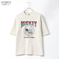 Disney ディズニー Tシャツ 半袖 メンズ レディース ユニセックス キャラクター 綿100％ 春夏 大きいサイズ ヴィンテージ風 プリント ティーシャツ ロック バンド ピグメント加工 ROCK（0112281249）