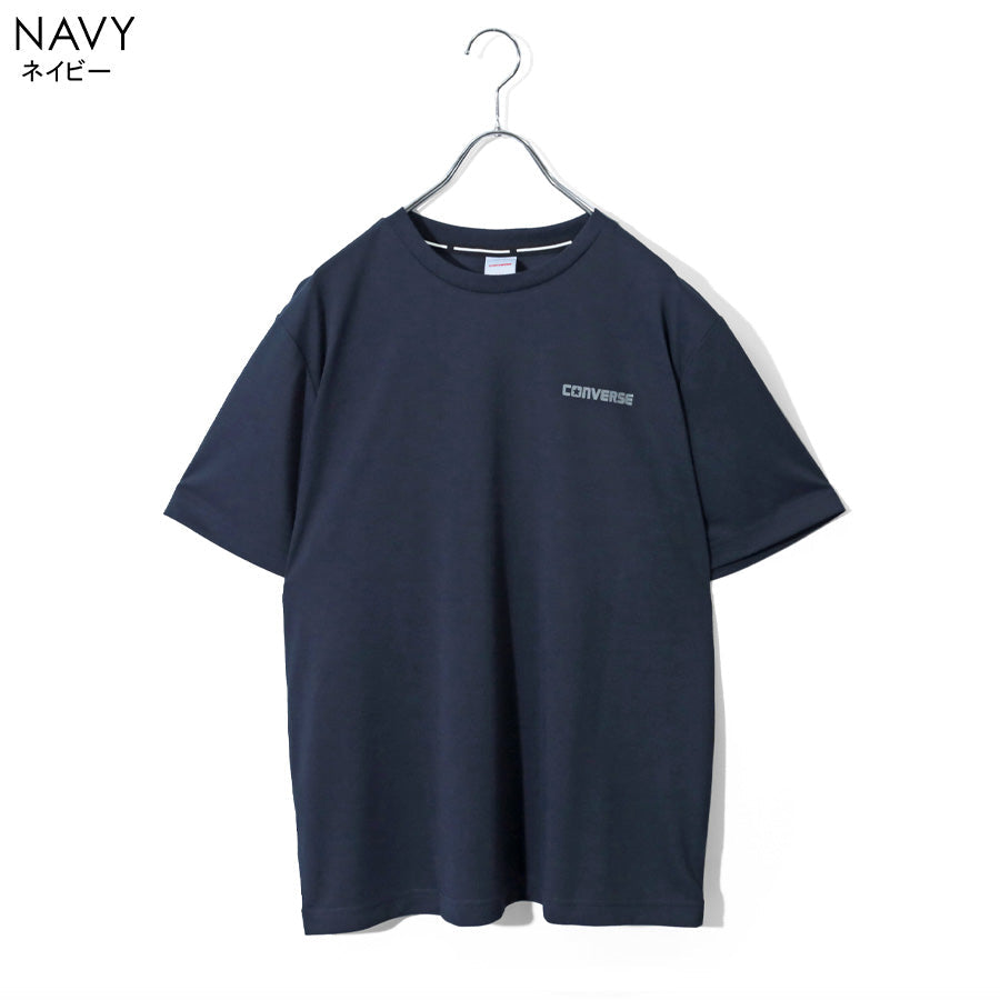 CONVERSE コンバース Tシャツ 半袖 メンズ レディース ユニセックス クルーネック ブランド ロゴ 左胸 バック プリント 吸汗速乾 UVカット 通気性（0112281269）