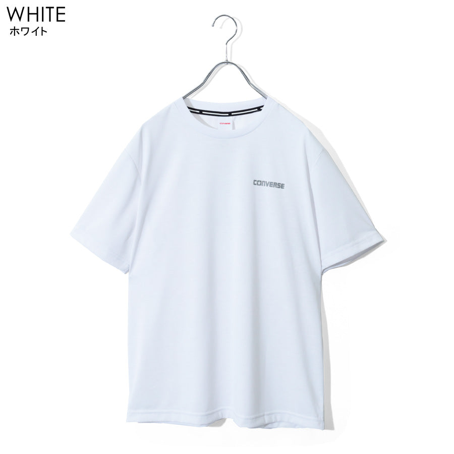 CONVERSE コンバース Tシャツ 半袖 メンズ レディース ユニセックス クルーネック ブランド ロゴ 左胸 バック プリント 吸汗速乾 UVカット 通気性（0112281269）