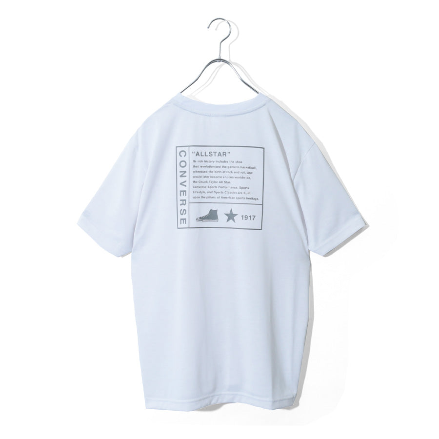 CONVERSE コンバース Tシャツ 半袖 メンズ レディース ユニセックス クルーネック ブランド ロゴ 左胸 バック プリント 吸汗速乾 UVカット 通気性（0112281269）