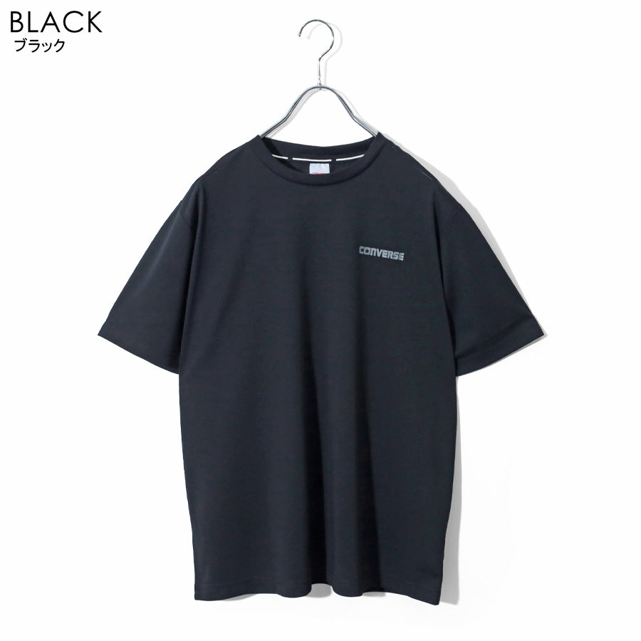 CONVERSE コンバース Tシャツ 半袖 メンズ レディース ユニセックス クルーネック ブランド ロゴ 左胸 バック プリント 吸汗速乾 UVカット 通気性（0112281269）