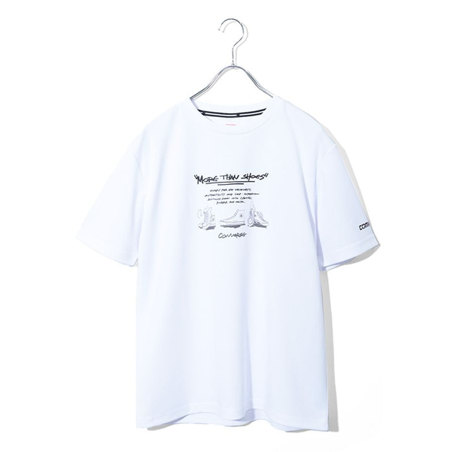 CONVERSE コンバース 接触冷感 Tシャツ 半袖 メンズ レディース ユニセックス クルーネック ブランド ロゴ フロント 袖 プリント 吸汗速乾 ドライ（0112281270）