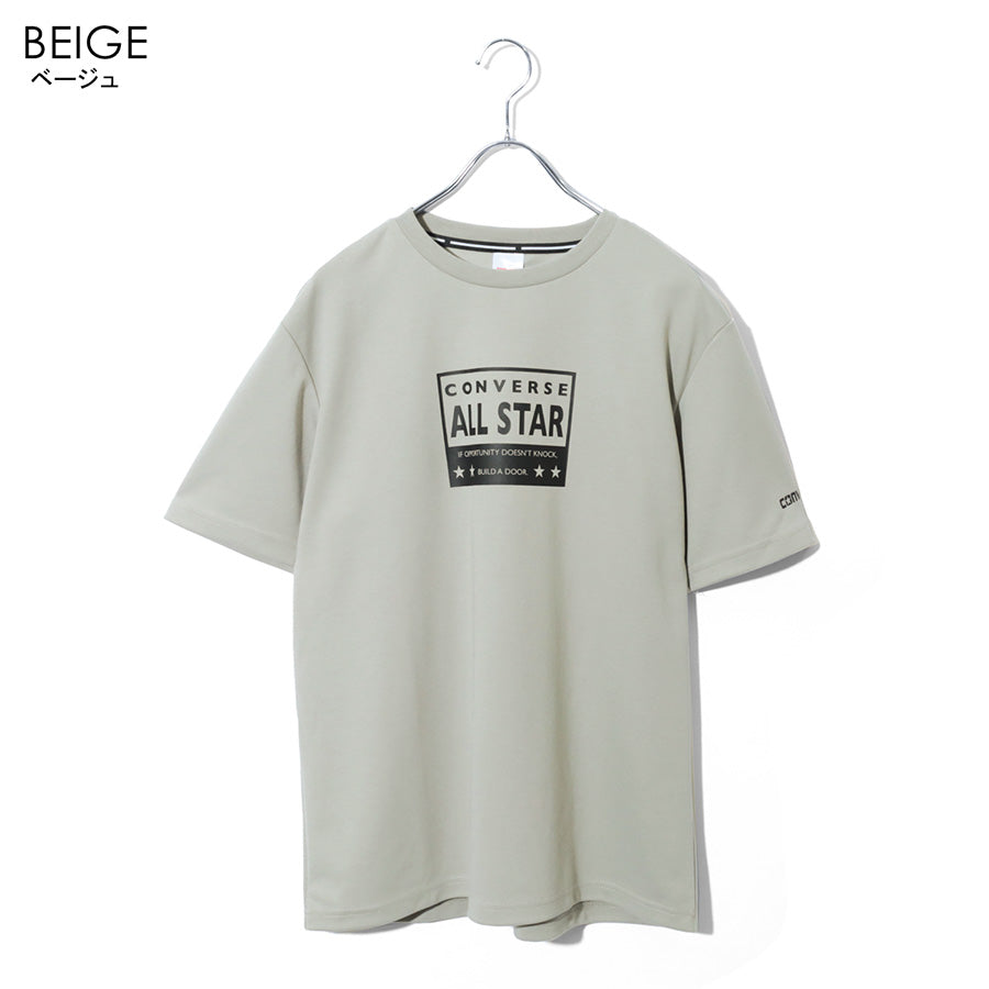 CONVERSE コンバース 接触冷感 Tシャツ 半袖 メンズ レディース ユニセックス クルーネック ブランド ロゴ フロント 袖 プリント 吸汗速乾 ドライ（0112281270）