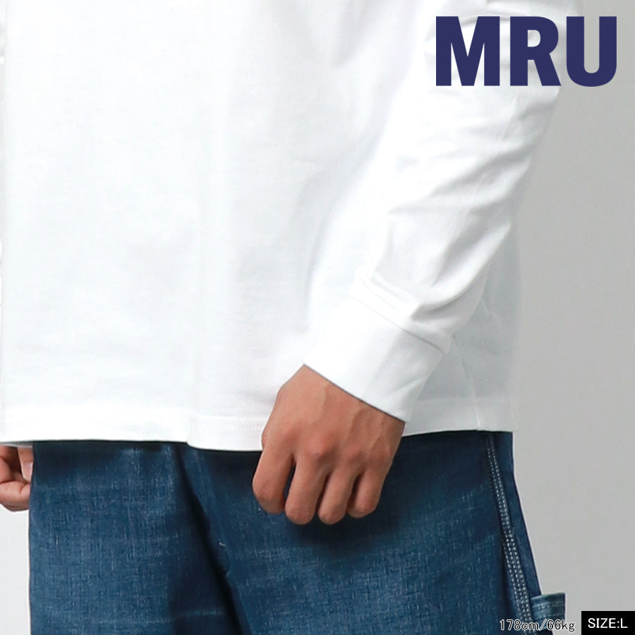 MRU エムアールユー Tシャツ 長袖 無地 吸汗速乾 UVカット