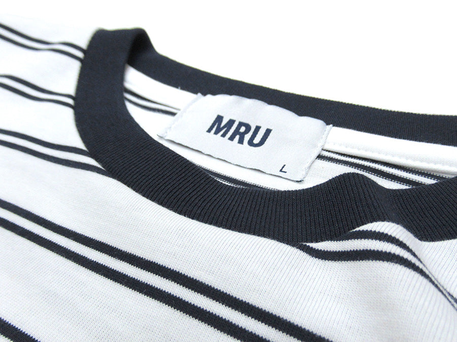 MRU エムアールユー Tシャツ 長袖 吸汗速乾 UVカット ボーダー（0115030045）