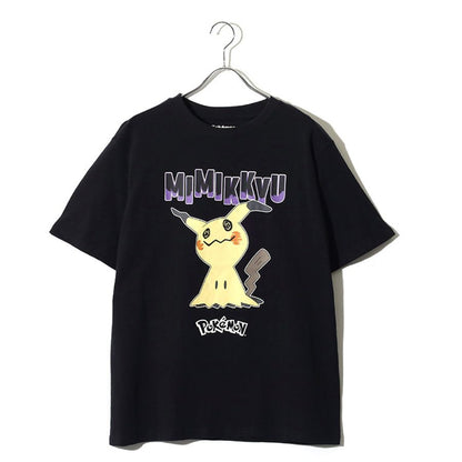 POKEMON ポケモン キャラクター プリント Tシャツ 半袖 メンズ レディース ユニセックス クルーネック 綿100 ピカチュウ ゲンガー メタモン イーブイ カビゴン ミミッキュ おしゃれ オシャレ（0117320153）