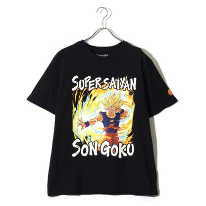 DRAGONBALL ドラゴンボール 孫悟空 キャラクター プリント Tシャツ 半袖 メンズ レディース ユニセックス 綿100 クルーネック フロントプリント 袖プリント（0117320159）