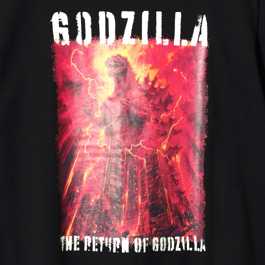 GODZILLA ゴジラ キャラクター Tシャツ 半袖 メンズ レディース ユニセックス 綿100 クルーネック フロントプリント（0117320163）