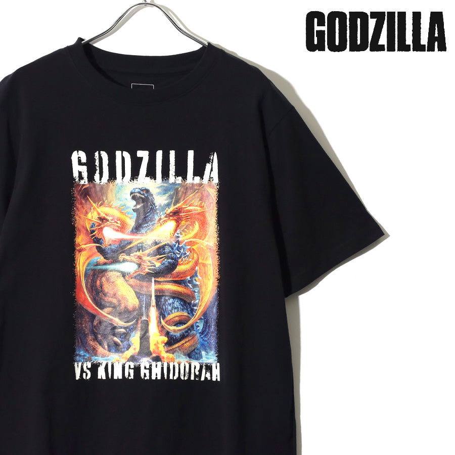 GODZILLA ゴジラ キャラクター Tシャツ 半袖 メンズ レディース ユニセックス 綿100 クルーネック フロントプリント（0117320163）