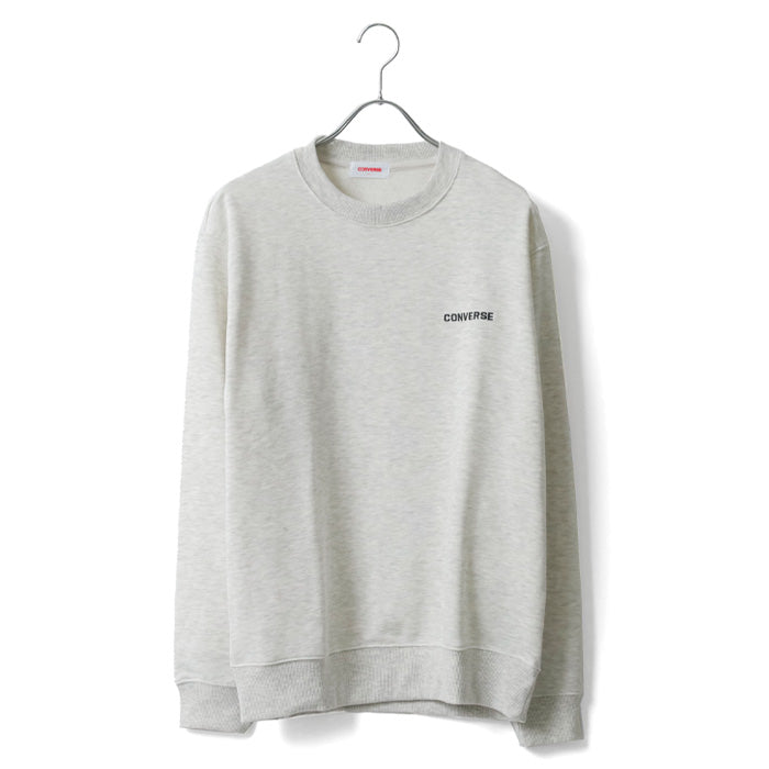 CONVERSE コンバース ワンポイント ロゴ 刺繍 裏毛 クルーネック スウェット トレーナー（0122280316）