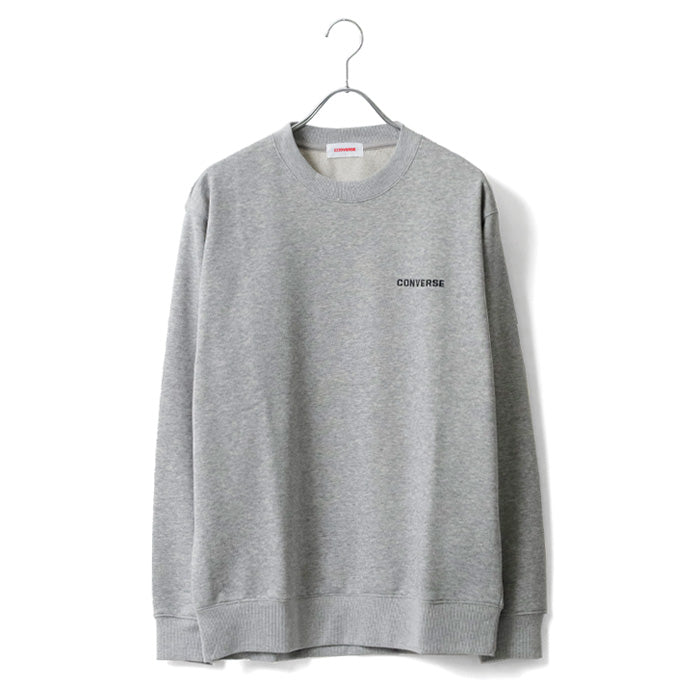 CONVERSE コンバース ワンポイント ロゴ 刺繍 裏毛 クルーネック スウェット トレーナー（0122280316）