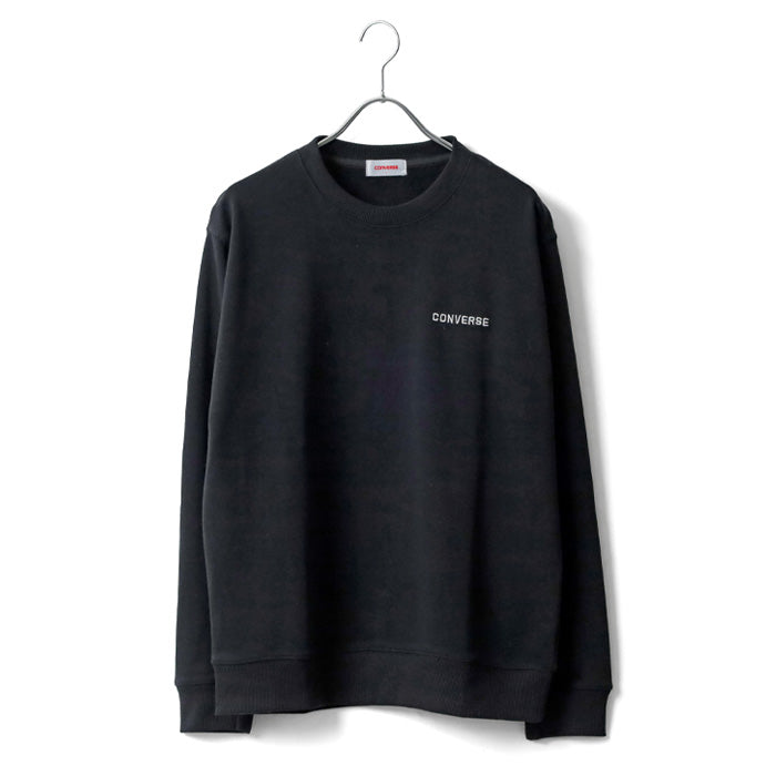 CONVERSE コンバース ワンポイント ロゴ 刺繍 裏毛 クルーネック スウェット トレーナー（0122280316）