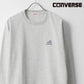 CONVERSE コンバース ワンポイント 靴 刺繍 裏毛 クルーネック スウェット トレーナー（0122280317）