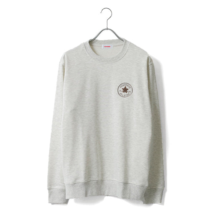 CONVERSE コンバース ワンポイント ロゴ 刺繍 裏毛 クルーネック スウェット トレーナー（0122280318）