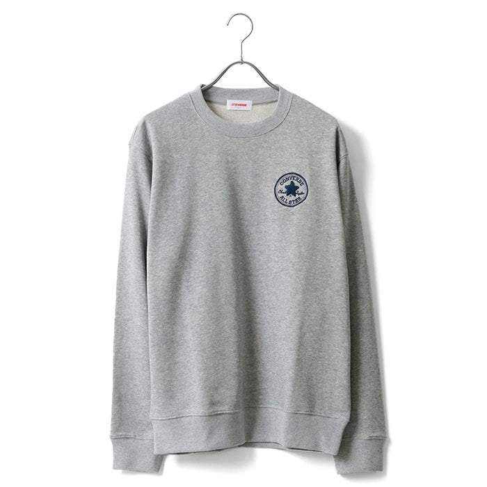 CONVERSE コンバース ワンポイント ロゴ 刺繍 裏毛 クルーネック スウェット トレーナー（0122280318）