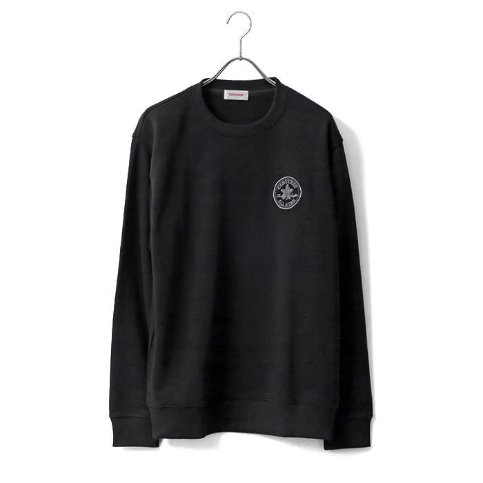 CONVERSE コンバース ワンポイント ロゴ 刺繍 裏毛 クルーネック スウェット トレーナー（0122280318）