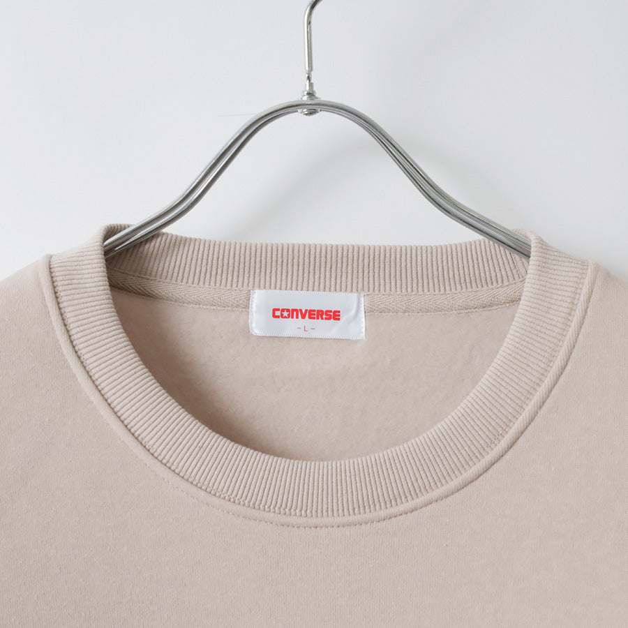 CONVERSE コンバース トレーナー メンズ レディース ユニセックス 秋冬 長袖 スウェット 無地 裏起毛 ゆったり 大きいサイズ 韓国風 ストリート系 部屋着 おしゃれ カジュアル ブランド シューズ ロゴ（0122280328）