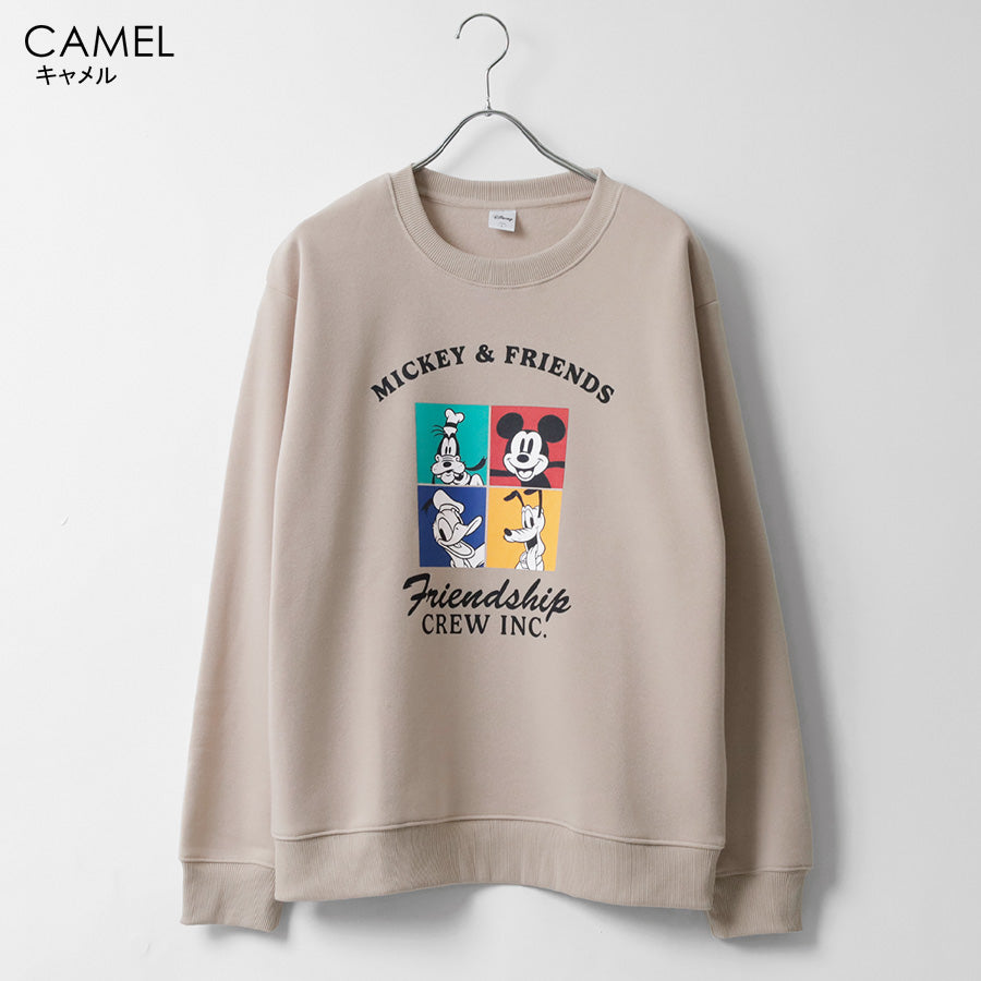 Disney ディズニー スウェット トレーナー 裏起毛 ワンポイント 刺繍 プリント ユニセックス シンプル（0122280334）
