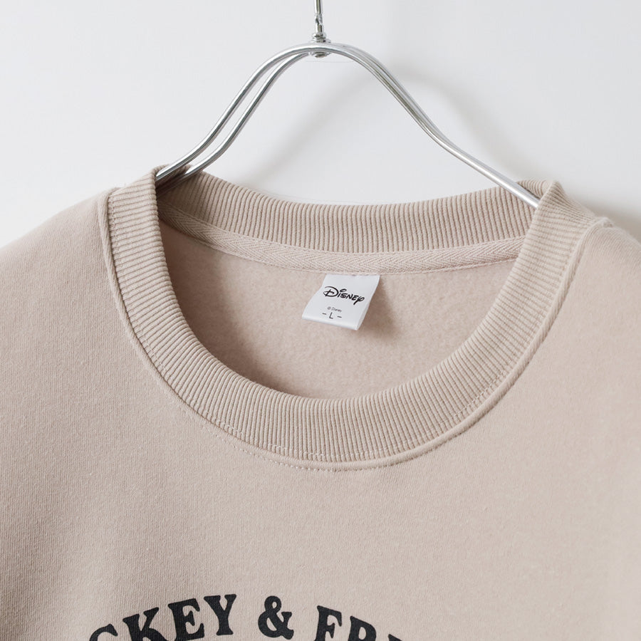 Disney ディズニー スウェット トレーナー 裏起毛 ワンポイント 刺繍 プリント ユニセックス シンプル（0122280334）