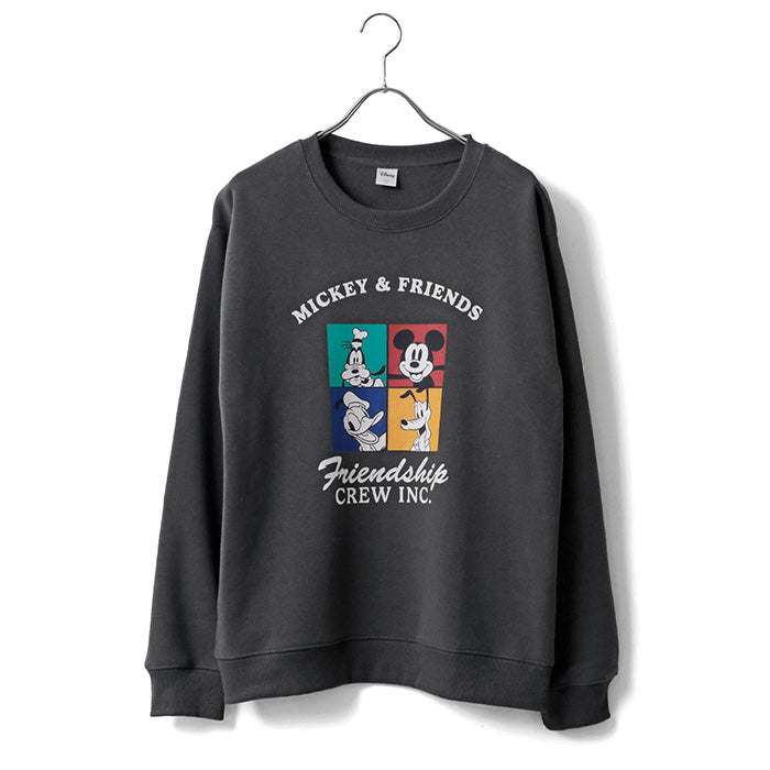 Disney ディズニー スウェット トレーナー 裏起毛 ワンポイント 刺繍 プリント ユニセックス シンプル（0122280334）