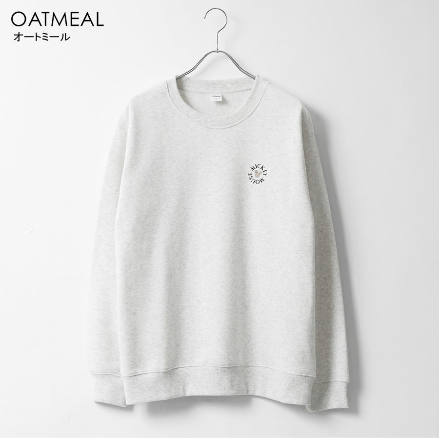 Disney ディズニー スウェット トレーナー 裏起毛 ワンポイント 刺繍 プリント ユニセックス シンプル（0122280334）