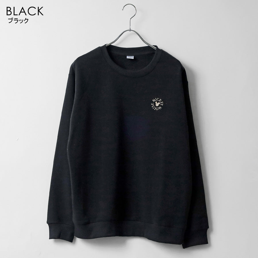 Disney ディズニー スウェット トレーナー 裏起毛 ワンポイント 刺繍