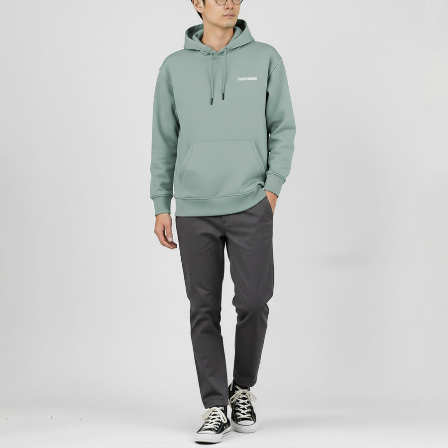 CONVERSE コンバース テックダンボール プルオーバー パーカー プルパーカー ワンポイント ロゴ メンズ レディース ユニセックス ペアルック（0132280175）