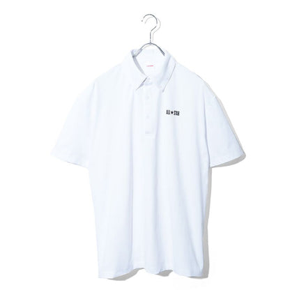 CONVERSE コンバース ポロシャツ 半袖 メンズ レディース ユニセックス ドライ ボタンダウン BD ブランド ロゴ プリント 吸水速乾 スポーツ オフィスカジュアル（0142280189）