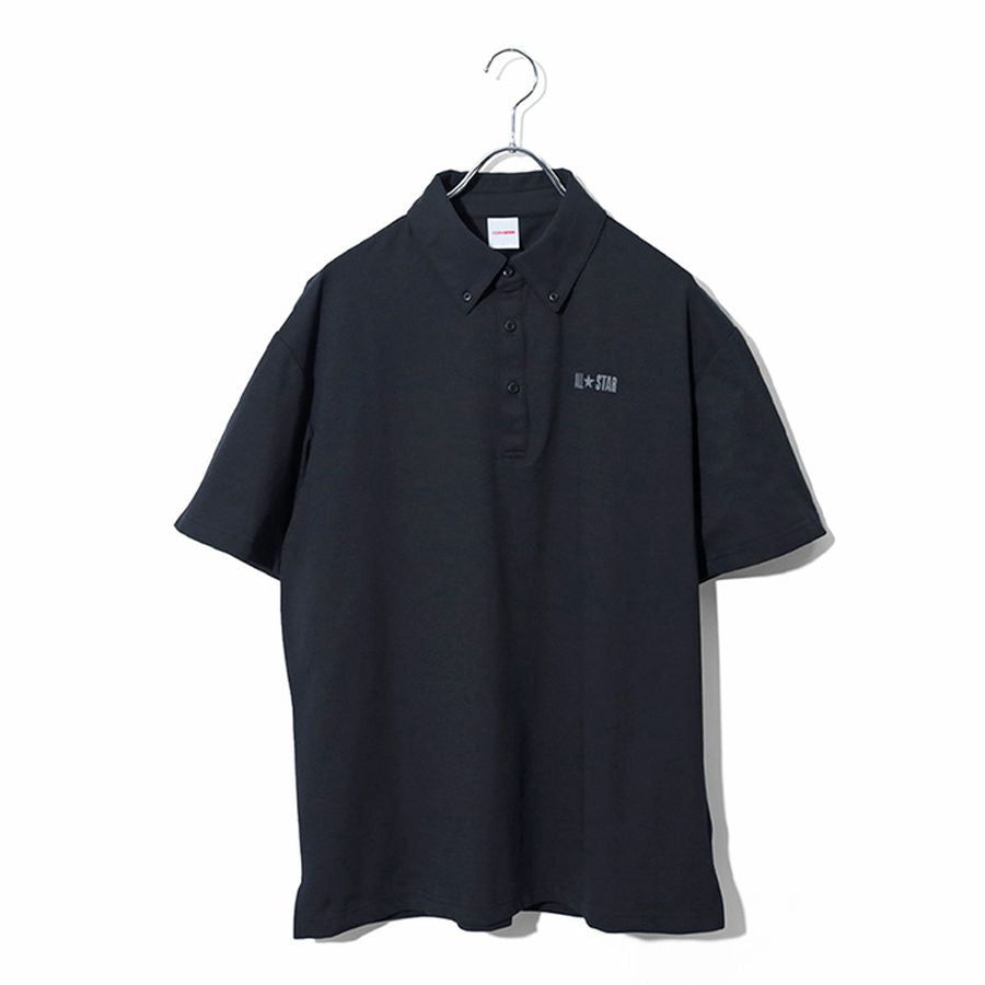 CONVERSE コンバース ポロシャツ 半袖 メンズ レディース ユニセックス ドライ ボタンダウン BD ブランド ロゴ プリント 吸水速乾 スポーツ オフィスカジュアル（0142280189）