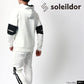 soleildor ソレイルドール 長袖 上下 セットアップ 袖 切替え スポーツ トレーニング ルームウェア 部屋着（0165030011）