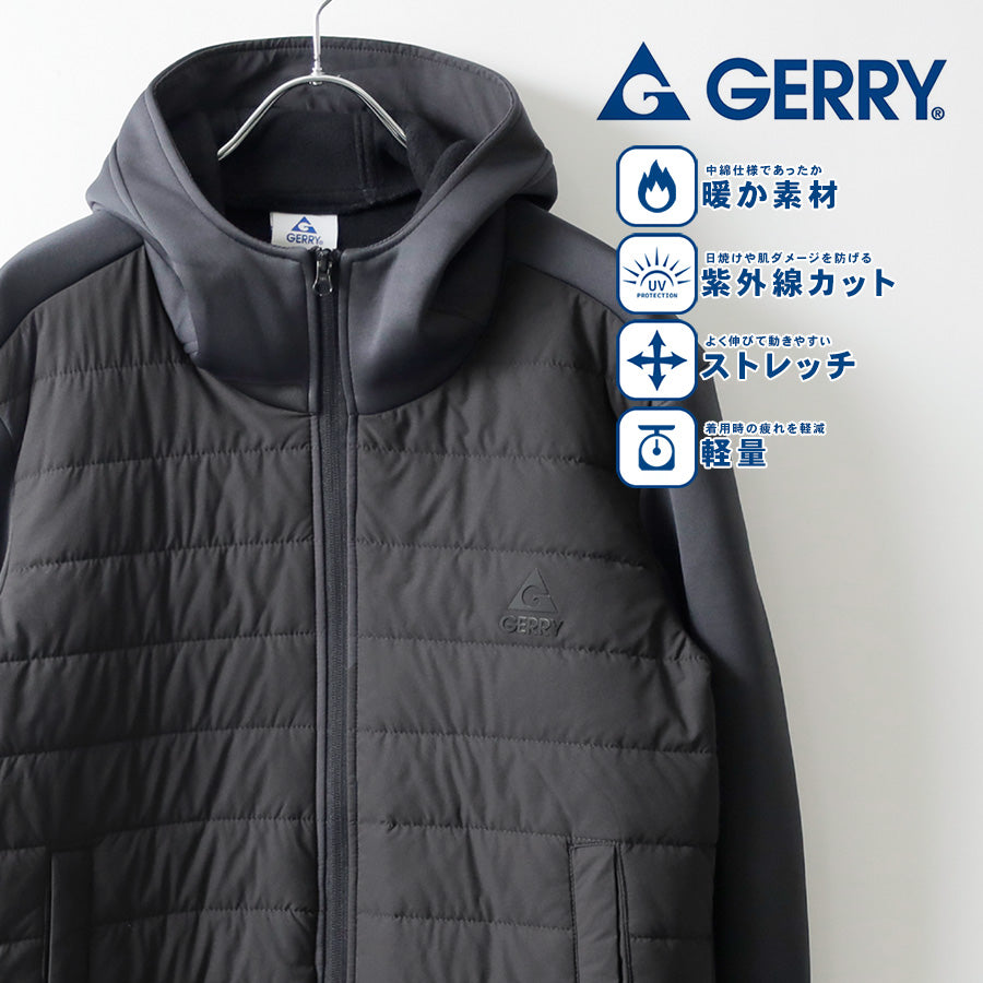 GERRY インサレーションジャケット メンズ レディース ストレッチ 中綿入り キルティング 防寒 軽量 裏起毛 UVカット（0171120002）