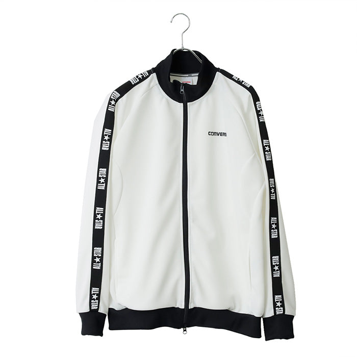 CONVERSE コンバース トラックジャケット 吸汗速乾 ロゴラインテープ ジャージ上 ジャージジャケット 運動 ジョギング ランニング スポーツ ペアルック メンズ レディース ユニセックス（0172280297）